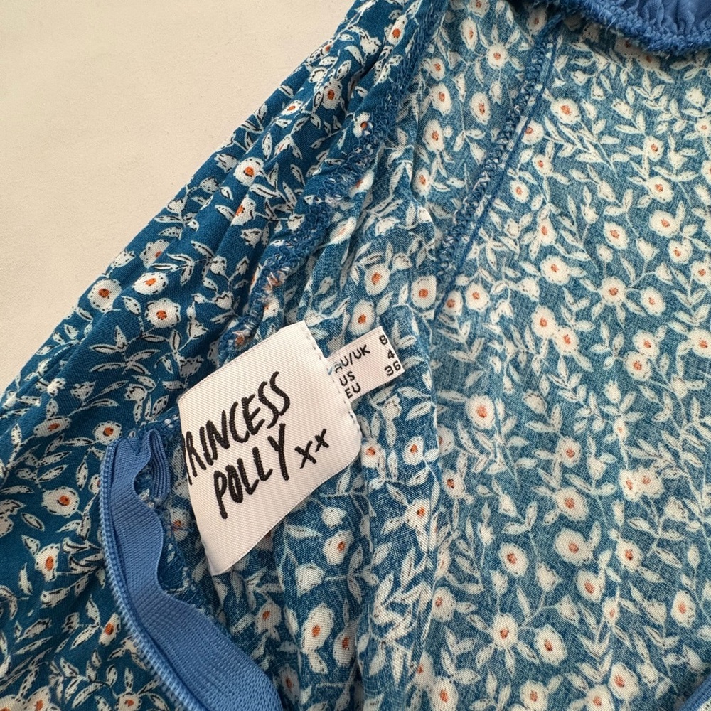 Princess Polly Floral Blue Summer Dress - Picture 3 of 4